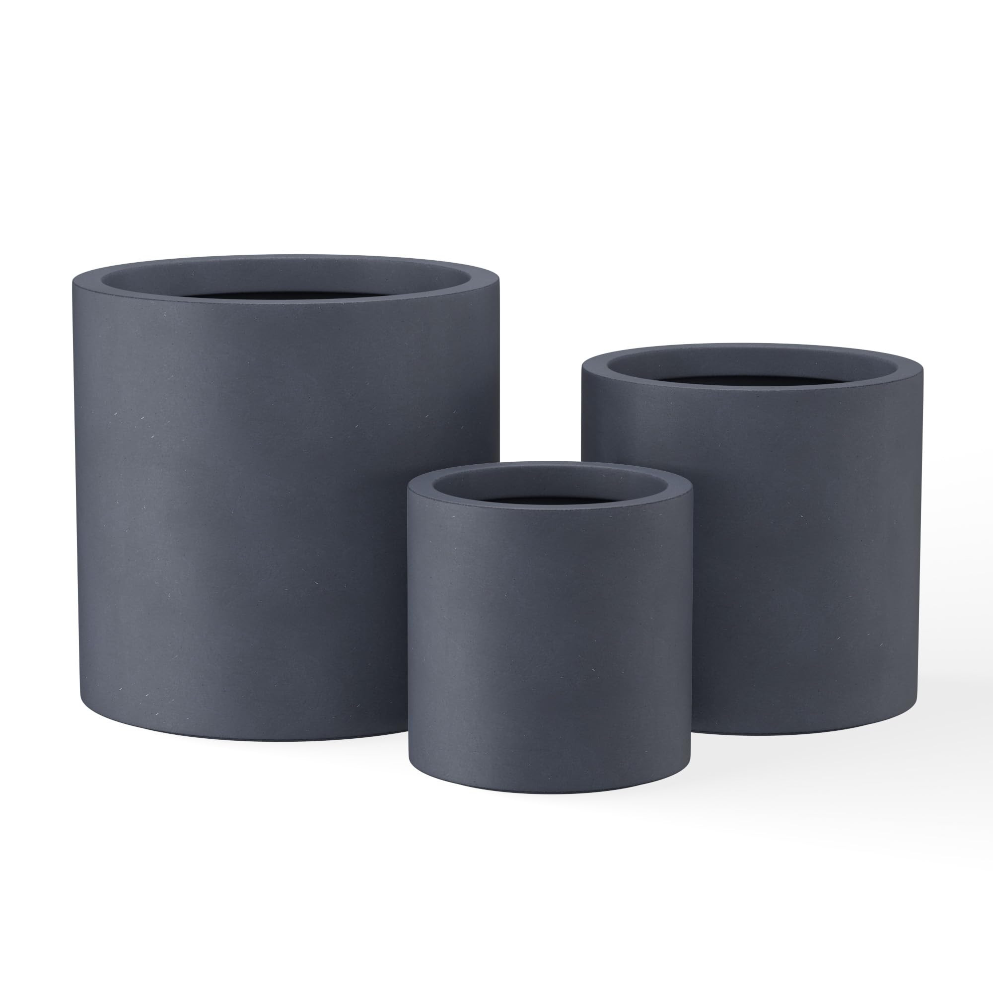Kante 9.8",12.6",15.7" Dia Round Concrete Planter Set of 3, Modern Style Large Cylindrical Plant ... | Amazon (US)
