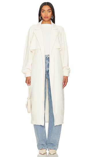 Sherpa Trench Coat in Cream | Revolve Clothing (Global)