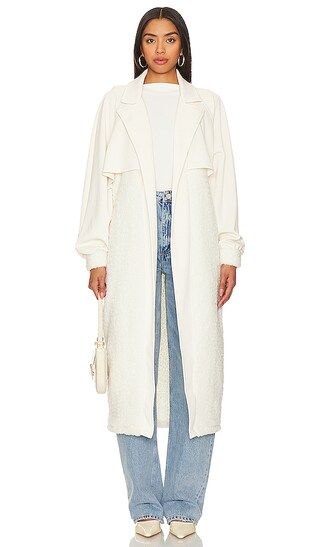 Sherpa Trench Coat in Cream | Revolve Clothing (Global)
