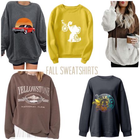 Sweatshirts for the fall season!! #oversized #graphicsweatshirt #fallseason #yellowstonesweatshirt

#LTKSale #LTKfit #LTKSeasonal