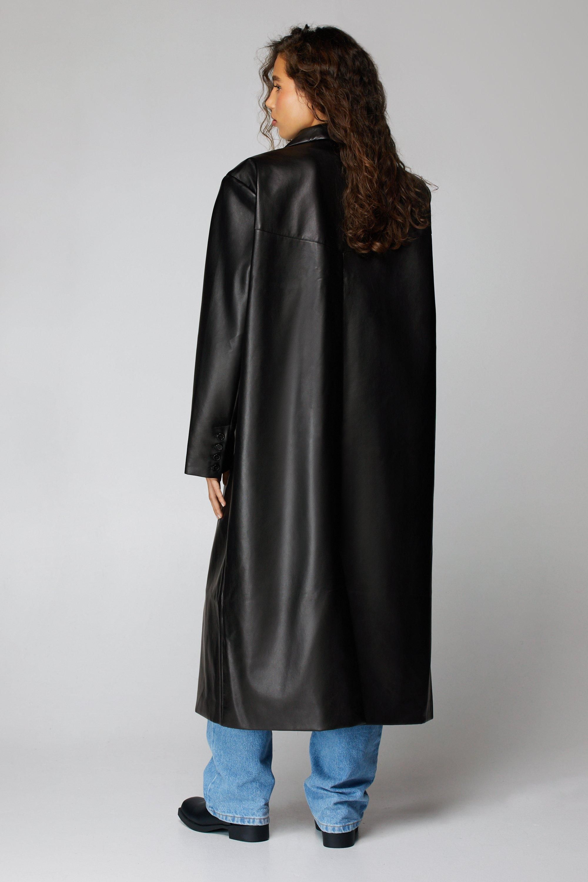 Faux Leather Duster Coat | Nasty Gal US