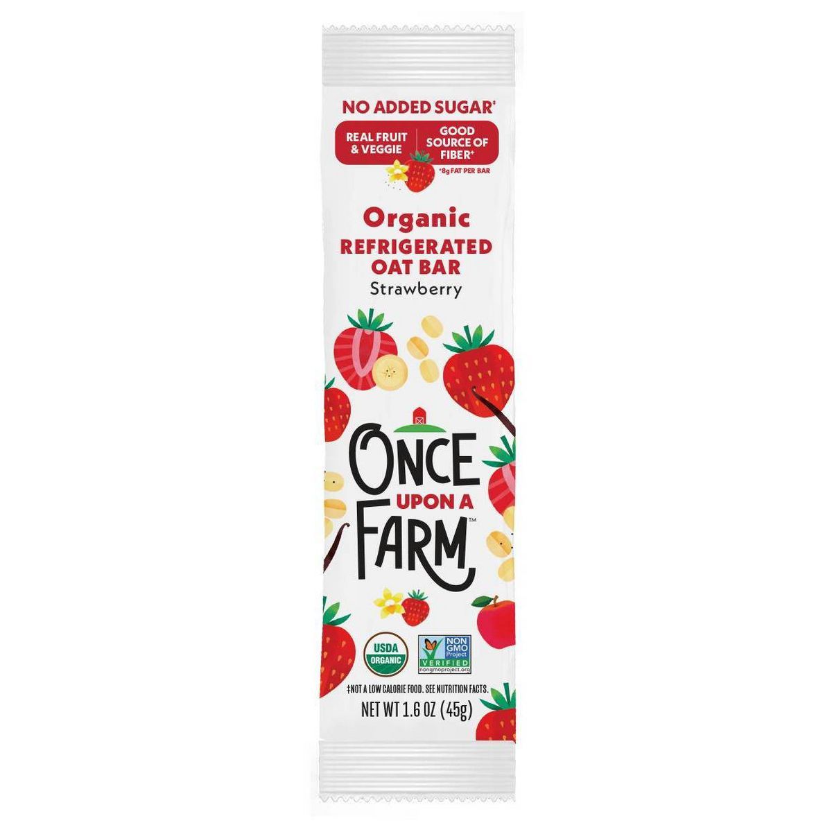 Once Upon a Farm Strawberry Organic Refrigerated Oat Bar - 1.6oz | Target