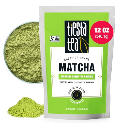 Tiesta Tea - Superior Matcha, Powder Tea, High Caffeine, Hot & Iced Tea, 12oz Bag- 170 Cups, Superior Japanese Matcha for Matcha Latte | Amazon (US)