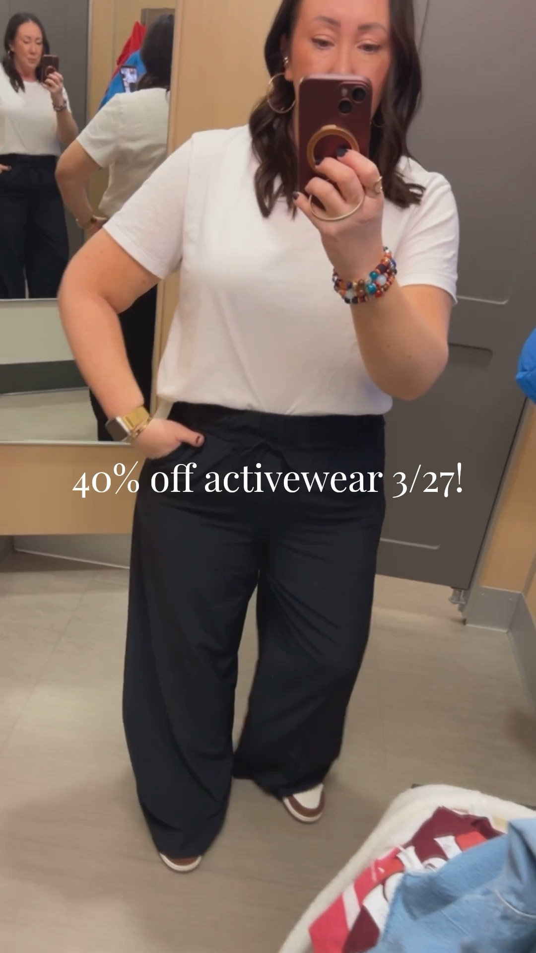 It’s 40% off activewear TODAY ONLY (3/27) at Target! Wearing a large regular in these wide leg athletic pants. Linked my favorite joggers and more! I just ordered an xl in the joggers  

#LTKSeasonal #LTKOver40 #LTKSaleAlert