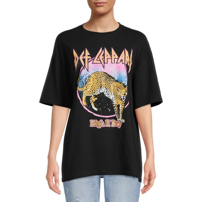Def Leppard Juniors High N Dry Band T-Shirt with Short Sleeves | Walmart (US)