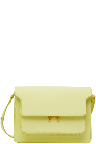 Yellow Saffiano Leather Medium Trunk Bag | SSENSE