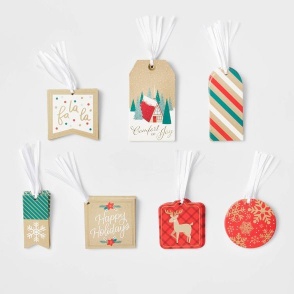 50ct Can of Folk Gift Tags - Wondershop™ | Target