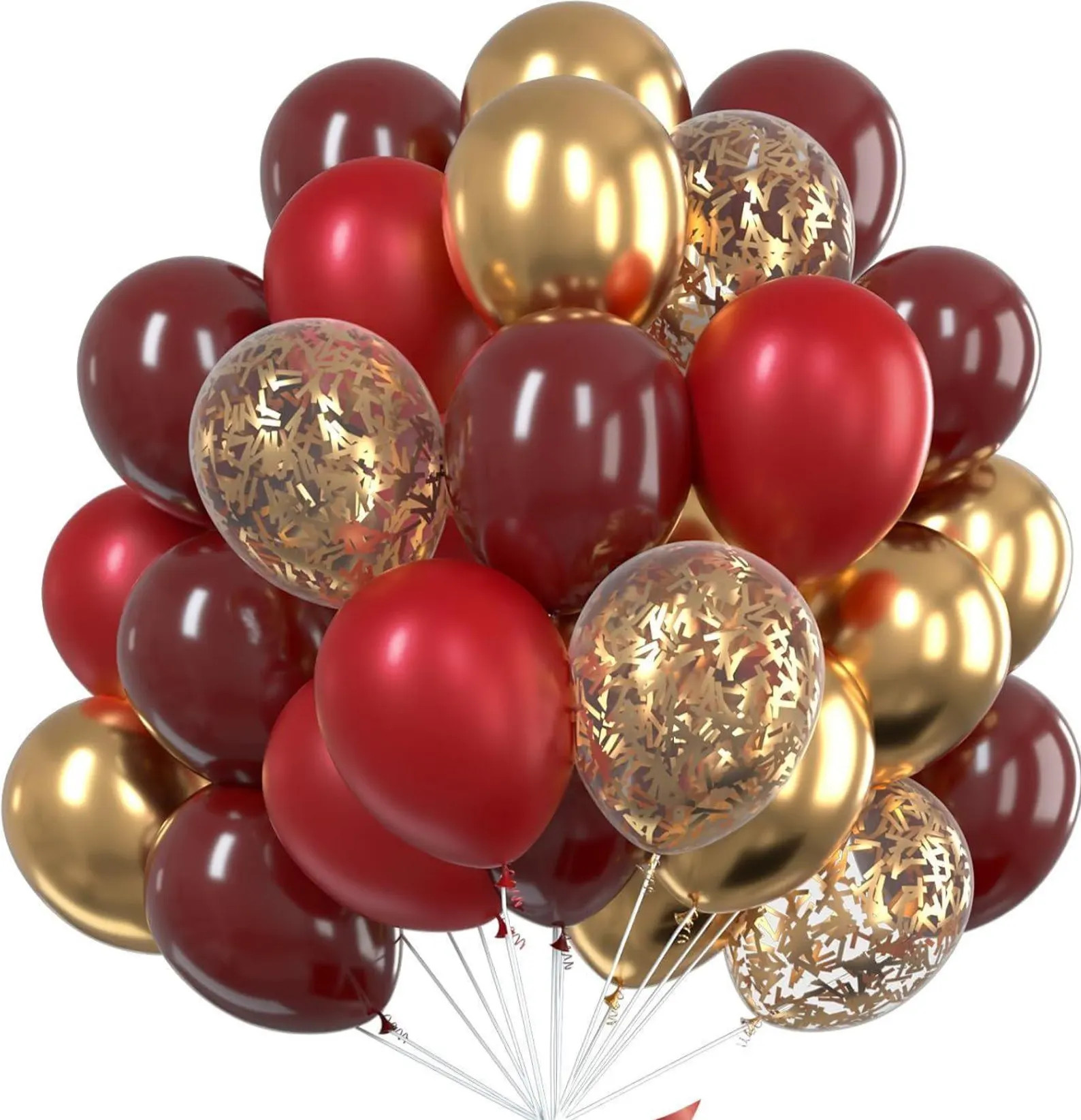 Red and Gold Balloon Set: 100-Piece Latex Party Decorations | Etsy (Global)