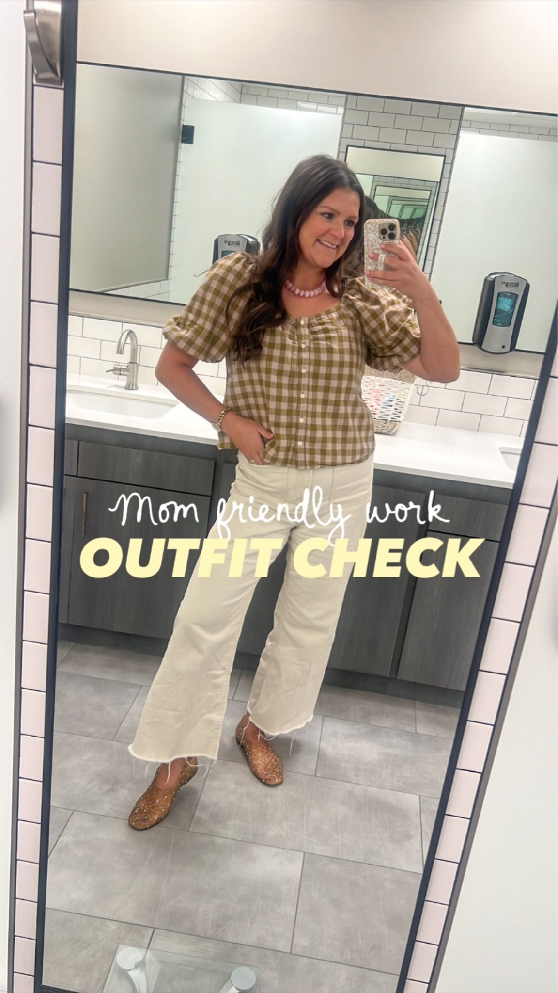 Loving my mom friendly work outfit of the day! It’s giving anthro vibes!! These jeans are my absolute fave. They are so flattering! I’m wearing size 8, true size. Top is M, tts. Jelly shoes are half size up!! 

Mom ootd / ootd / work ootd / workwear / work outfit / mom work outfit / mom outfit / anthro dupe / look for less / farm too dupe / ivory jeans / cream jeans / jelly shoes / fall outfit / summer outfit / summer to fall outfit / summer work outfit / business casual outfit / date night outfit / mom jeans / fall jeans / summer jeans / mom approved / mom friendly

#LTKootd #LTKmomlife #LTKWorkwear