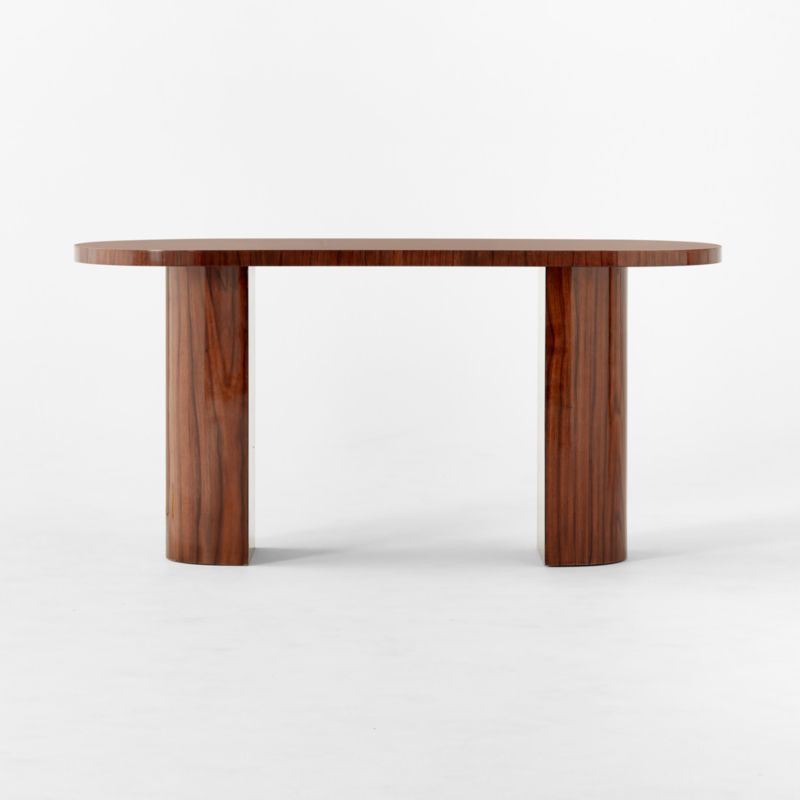 Marisa High-Gloss Walnut Desk | CB2 | CB2