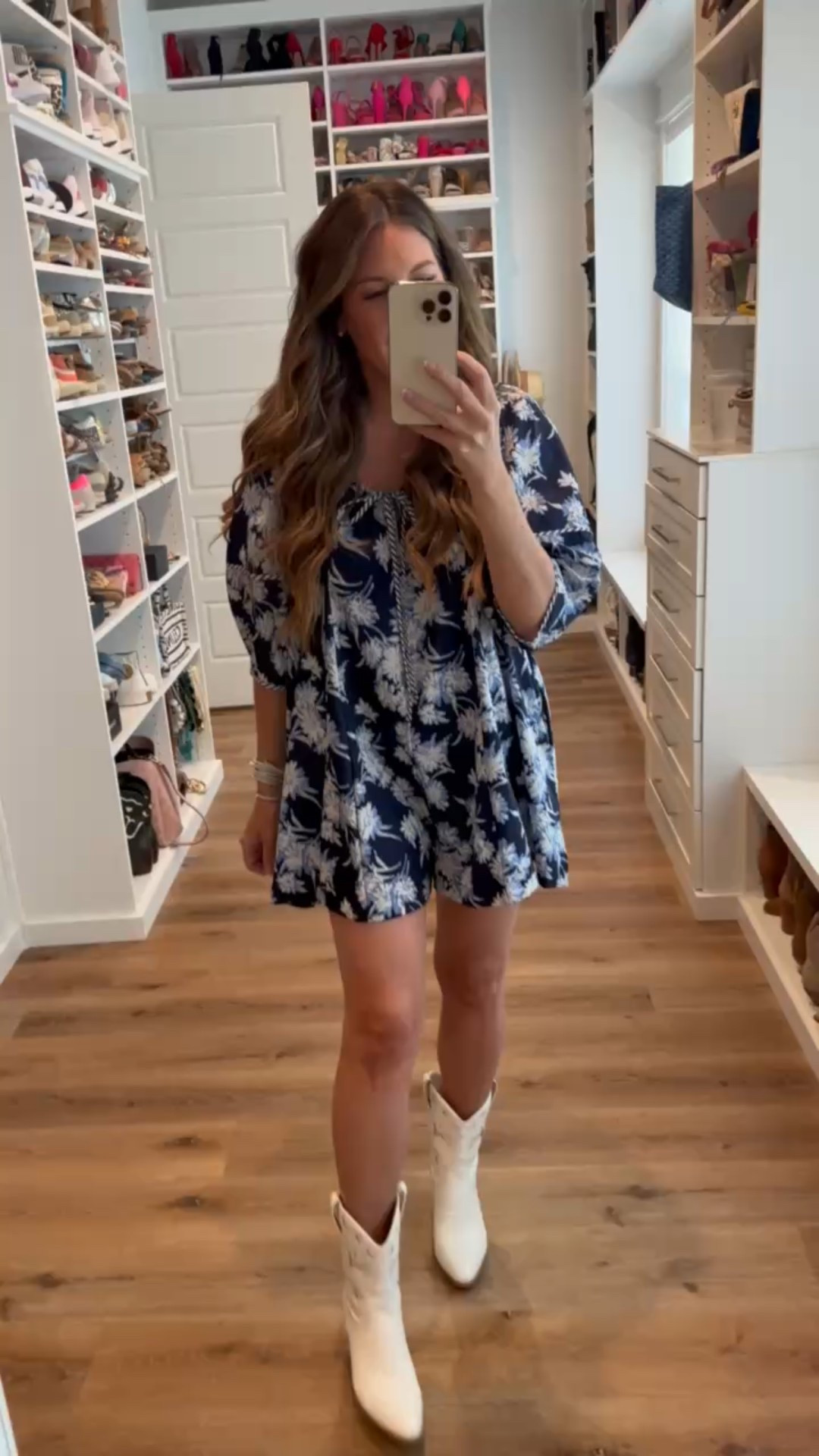 In a small loose romper, ankle cowboy boots and accessories- fits tts.

#LTKStyleTip #LTKFindsUnder50 #LTKSeasonal