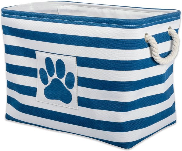 Bone Dry Striped Rectangle Dog Storage Bin | Chewy.com