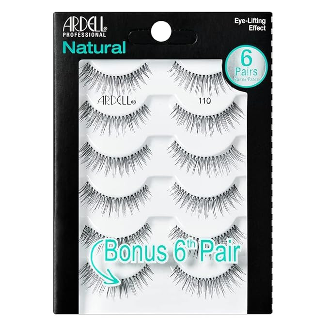 Ardell False Eyelashes, Natural 110, 5 pair + bonus pair Multipack for Eye-Lifting Effect | Amazon (US)