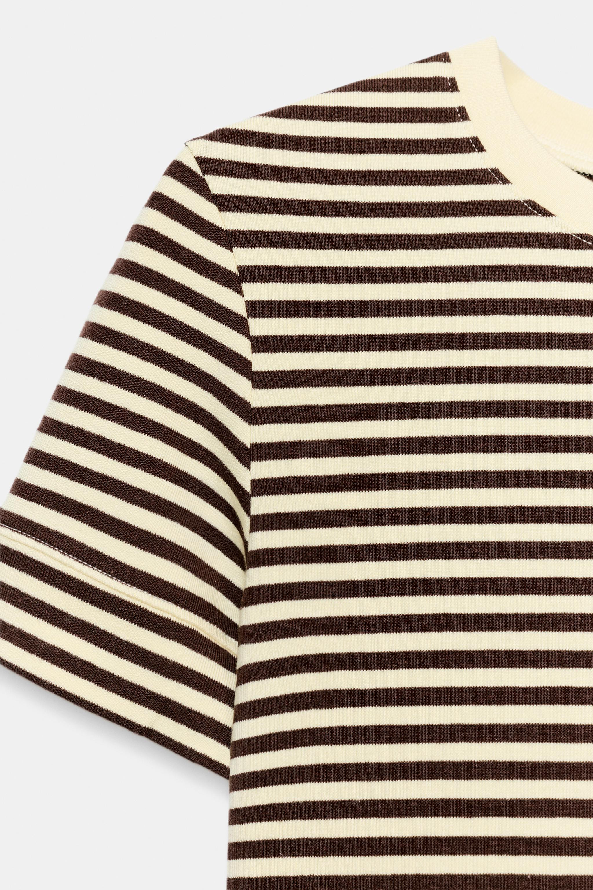 Model height: 183 cmREGULAR FIT - ROUND NECK - REGULAR LENGTH - SHORT SLEEVESpun cotton blend T-s... | Zara UK