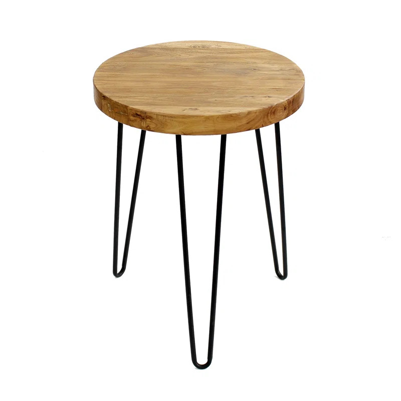 Jadon Old Elm Wood End Table | Wayfair North America