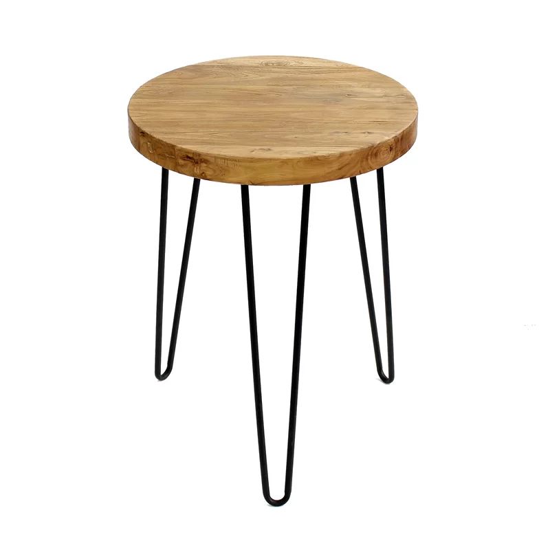 Jadon Old Elm Wood End Table | Wayfair North America