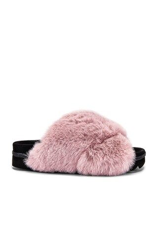 R0AM Cloud Faux Fur Slipper in Lilac from Revolve.com | Revolve Clothing (Global)