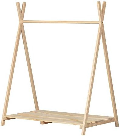 South Shore Sweedi Scandinavian Clothes Rack for Kids-Natural Pine | Amazon (US)