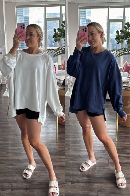 Free people VS amazon! I got sooo many compliments when I wore this white pullover on my travel day so I had to find a good dupe and test it out!! Pretty darn similar (I do think the FP is better quality and softer though) and the blue is less than $40! Wearing a small in the FP and I sized up to a medium in the Amazonn

#LTKSaleAlert #LTKFindsUnder50 #LTKTravel