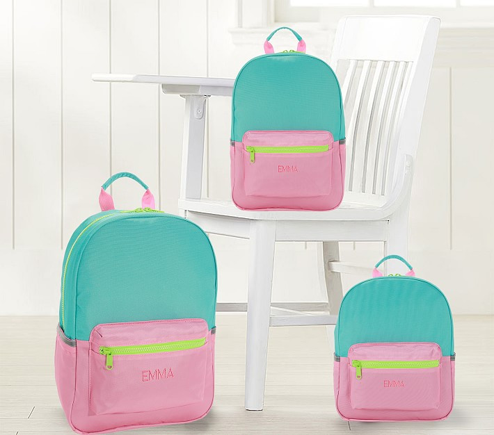 Astor Pink/Aqua Backpacks | Pottery Barn Kids