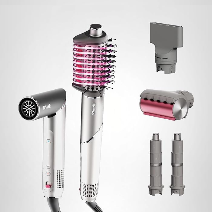 Shark FlexFusion Hair Dryer with Fusion Hair Brush, Ceramic Air Styler with Auto-Wrap Hair Curler... | Amazon (US)