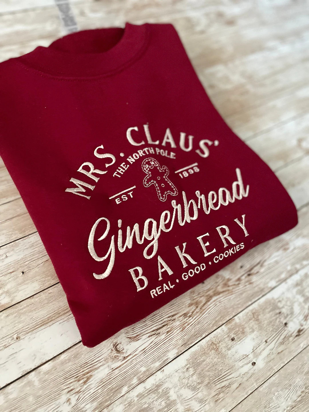 Mrs. Claus Sweatshirt, Mrs. Claus' Bakery, Gingerbread Bakery Sweatshirt, Mrs. Claus Bakery Sweat... | Etsy (US)