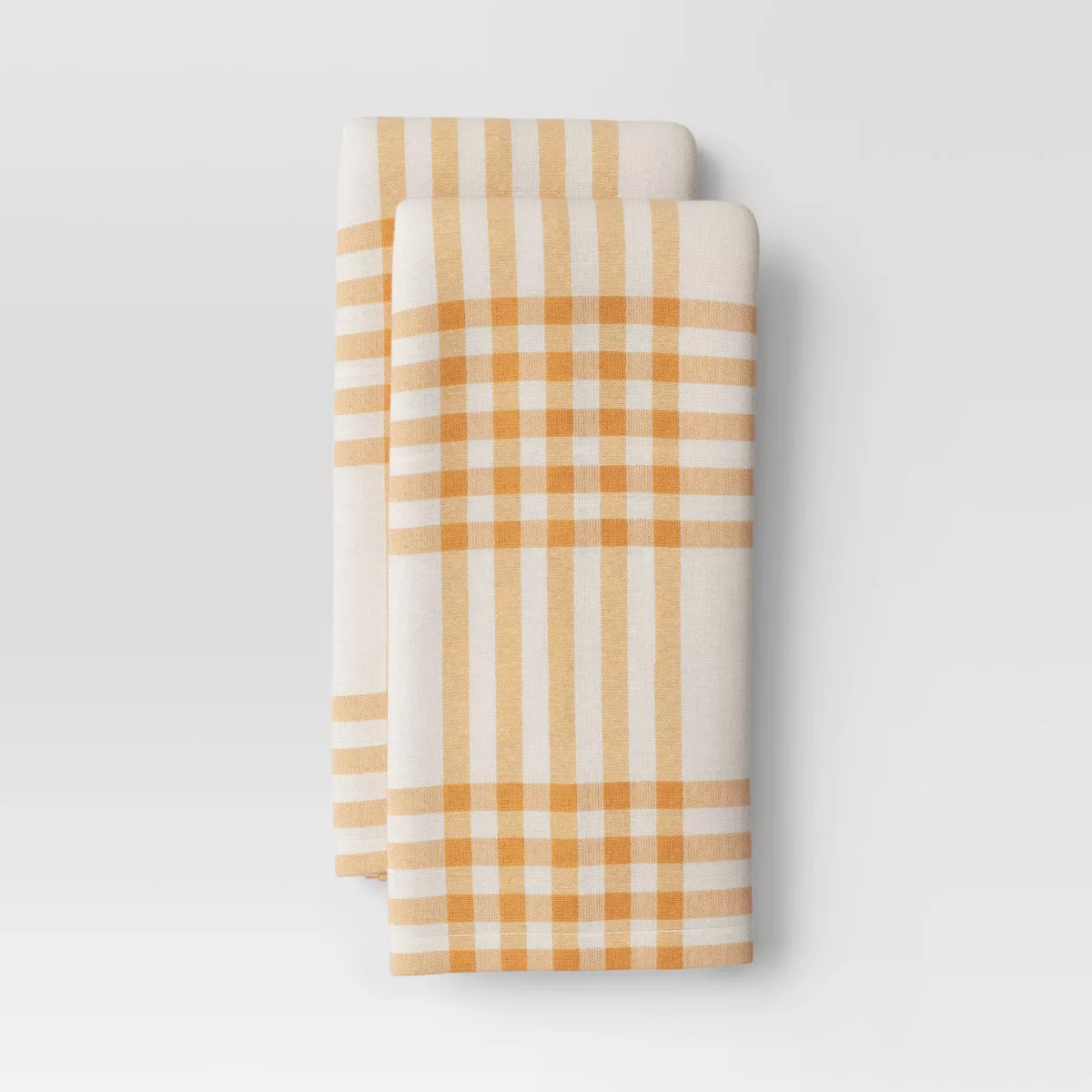 2pc Plaid KitchenTowel Set Gold - Threshold™ | Target