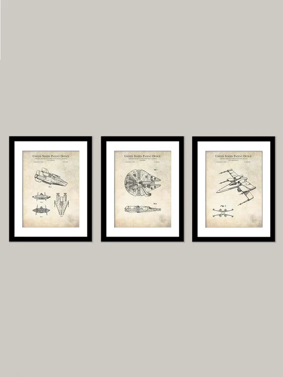 Sci-fi Spaceship Patent Print 3 Prints Setclassic Sci-fi | Etsy Canada | Etsy (CAD)