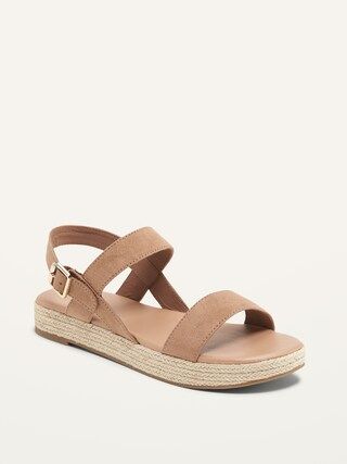 Faux-Suede Platform Sandals for Women | Old Navy (US)