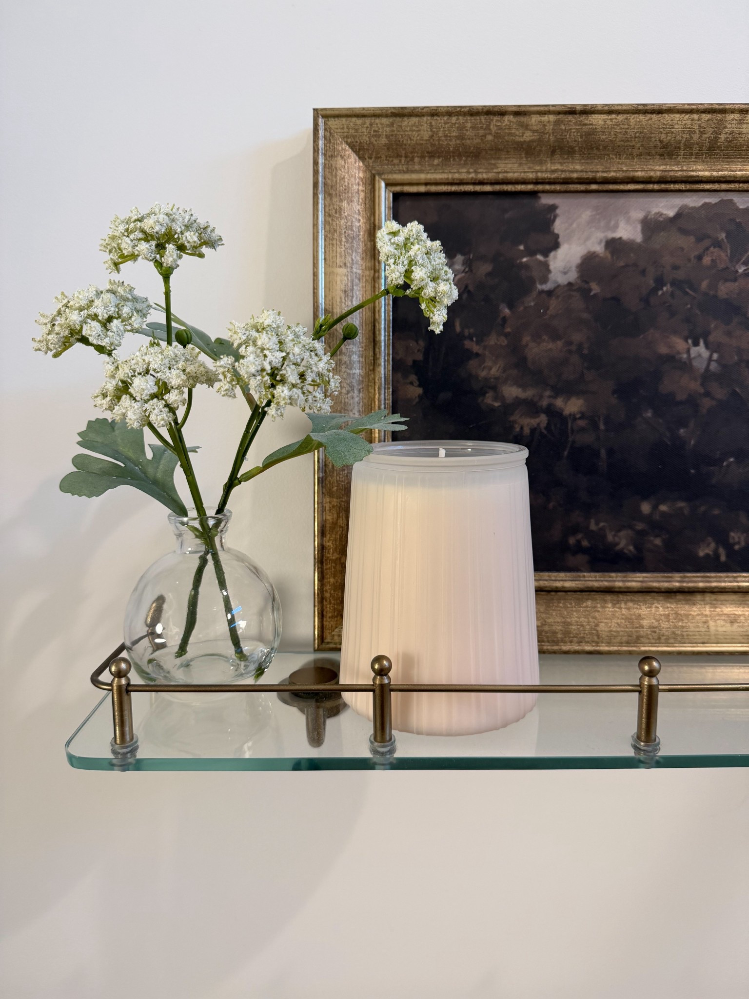 Gorgeous Shelf Decor, candles, art for shelf, builtin decor, bathroom decor 

#LTKHome #LTKmomlife