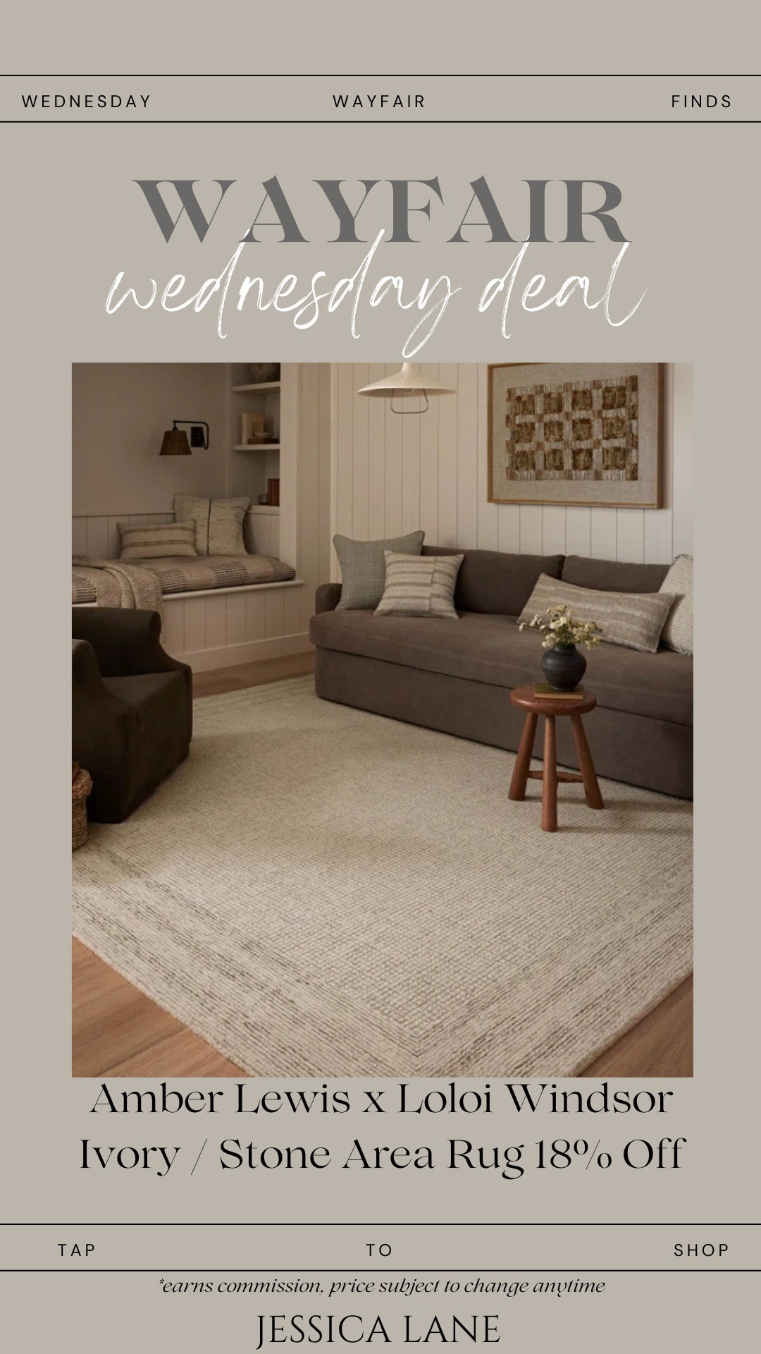 Amber Lewis x Loloi Windsor area rug in ivory and stone is a soft neutral with beautiful texture and an easy fit for almost any space. #wayfairfinds #homedeals

#LTKSaleAlert #LTKHome