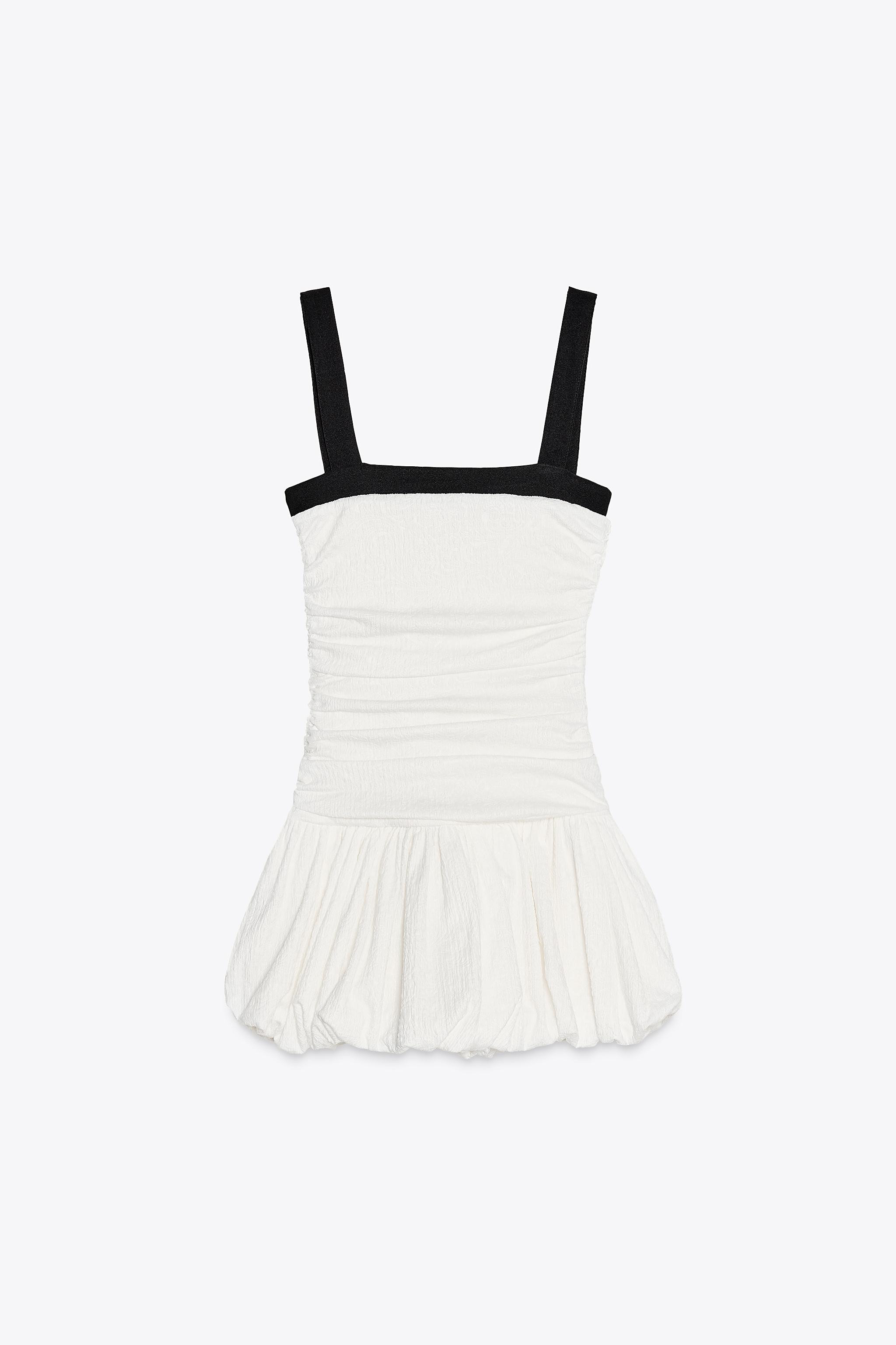 TEXTURED BALLOON DRESS | Zara UK