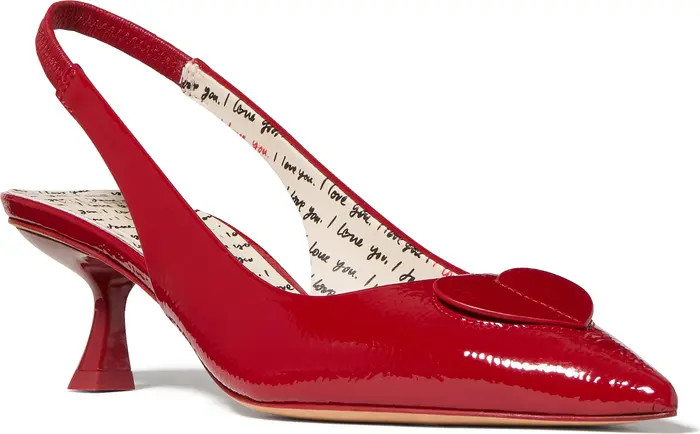 lover crinkle patent leather slingback pump (Women) | Nordstrom