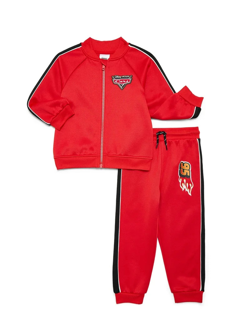 Disney Pixar Cars Toddler Boys Track Jacket and Jogger Pants Set, 2-Piece, Sizes 12M-5T | Walmart (US)