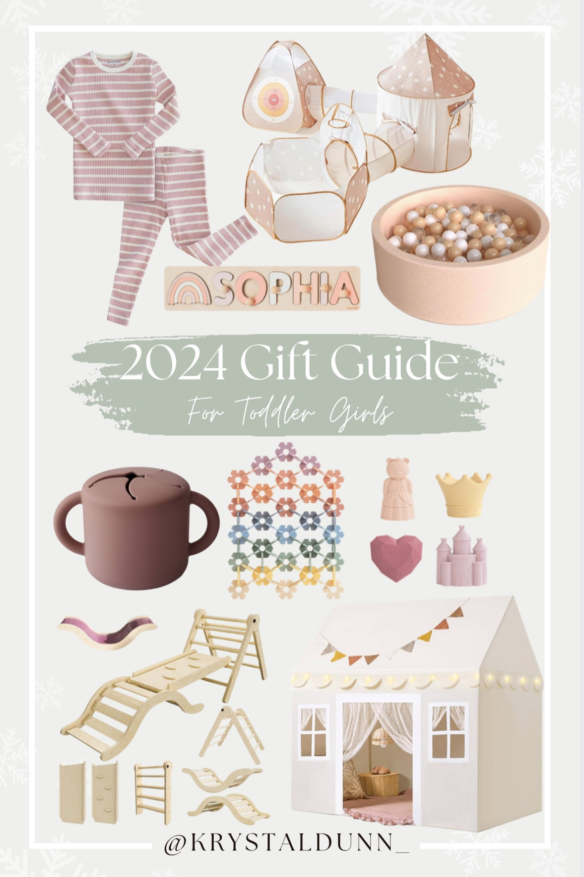 Toddler girl gift guide for 2024

Amazon, Mushie, play tent, fort, pajamas, ball pit, toys, bath toys, Montessori toys, climbing toys, snack holders, pink

#LTKGiftGuide #LTKHome #LTKKids