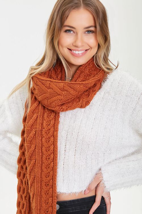 Cable Knit Oblong Scarf | Forever 21 (US)