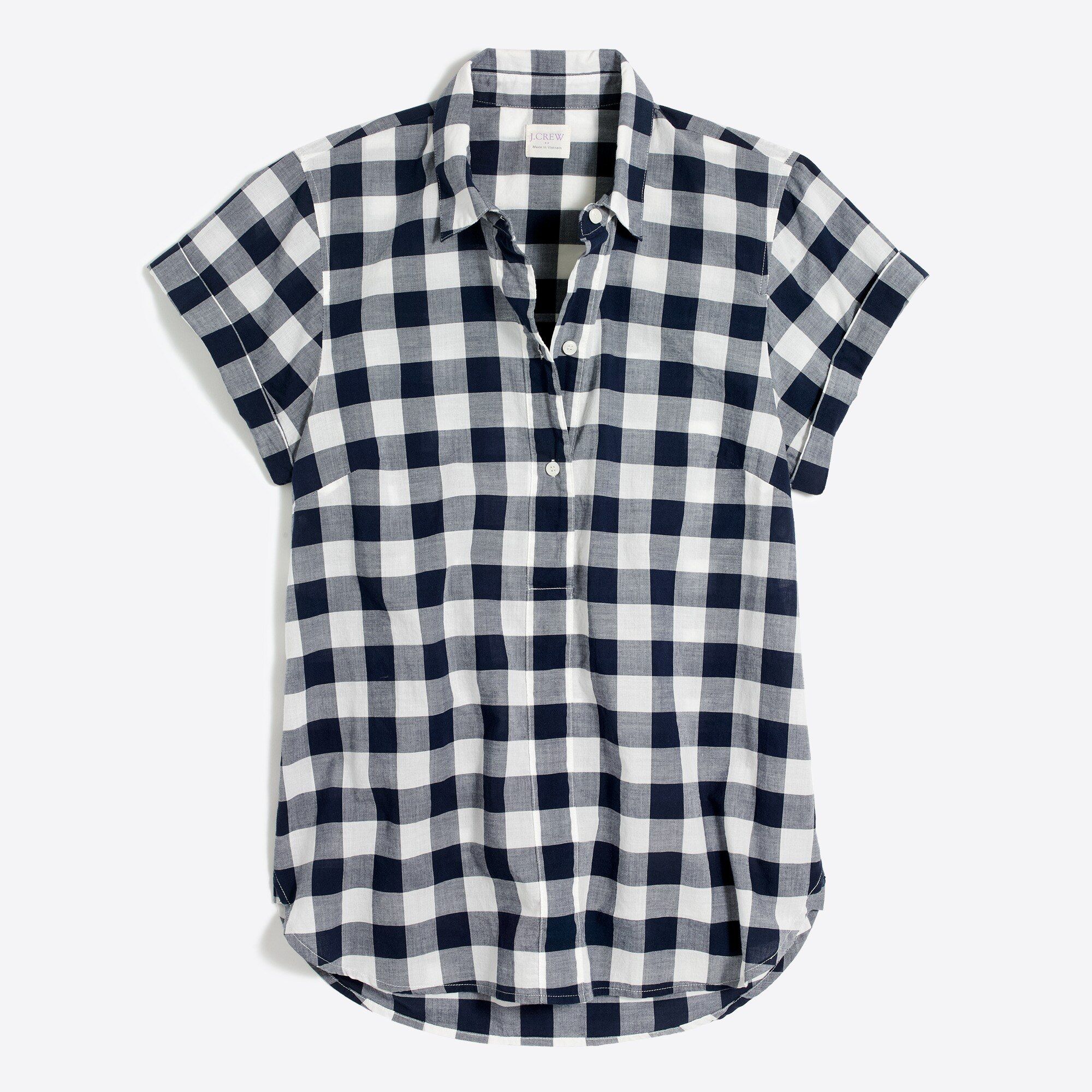 https://factory.jcrew.com/p/womens_clothing/new_arrivals/shirts_tops/gingham-shortsleeve-popover-shi | J.Crew Factory