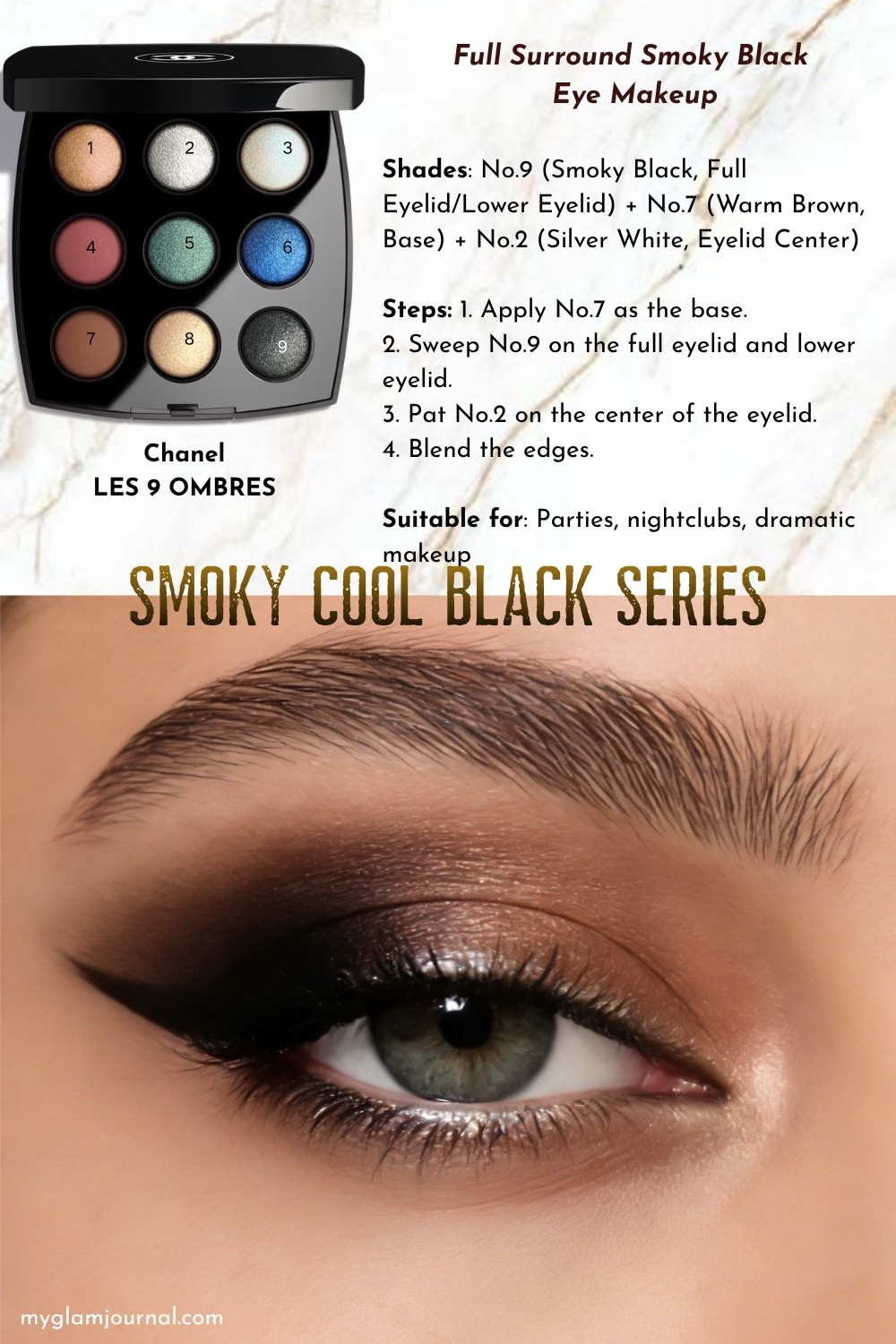 Chanel LES 9 OMBRES Tutorial | Full-Surround Black Smoky Eye Makeup

#LTKBeauty