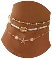Smilelife Seashell Ankle Bracelets for Women Starfish Bracelets Layered Boho Puka Shell Anklet Co... | Amazon (US)