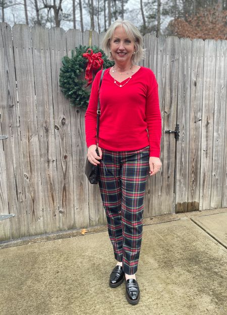 I’m loving wearing these plaid pants. And I’ll wear them every Christmas from here on out! 

#LTKover40 #LTKmidsize #LTKHoliday