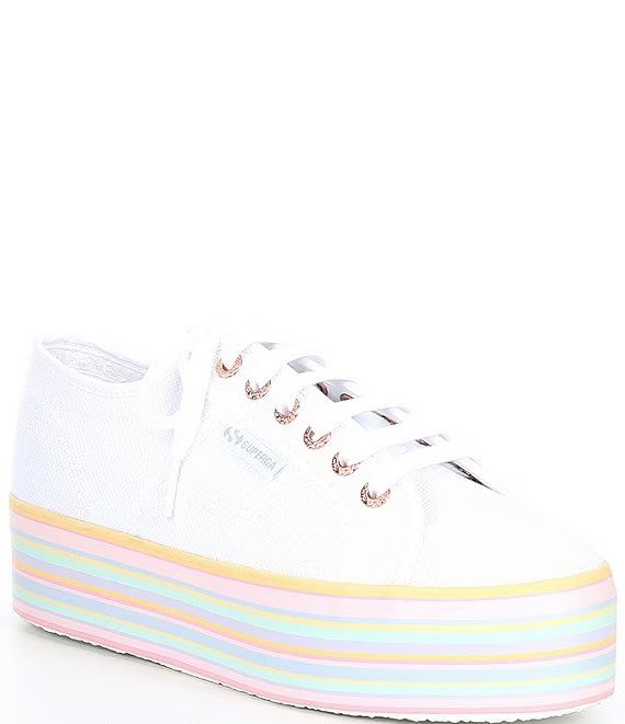 Women's 2790 Rainbow Striped Platform Lace-Up Sneakers | Dillards