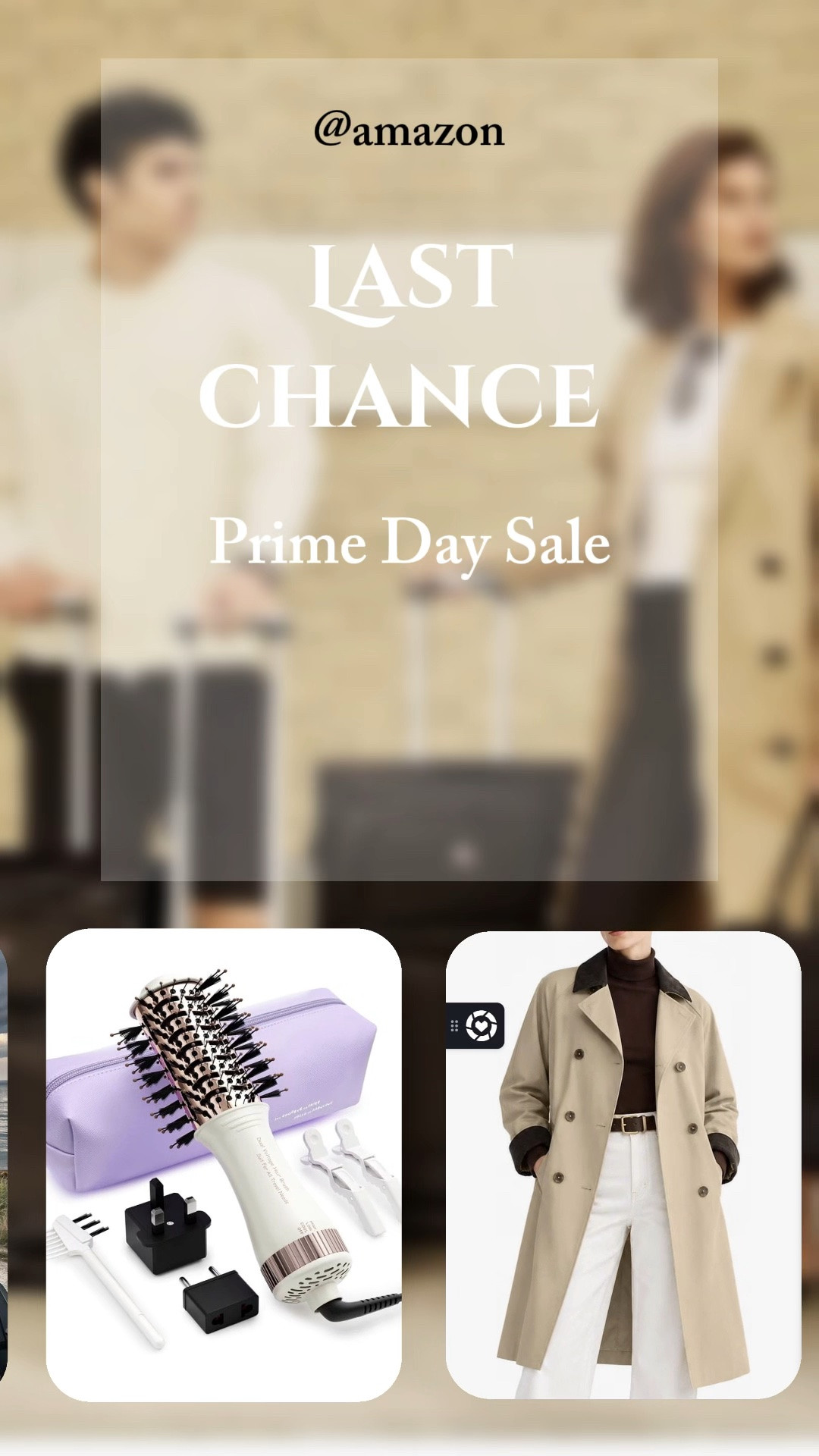 Now is your last chance for Prime Day ultimate savings to refresh your travel setup! ✈️ From the gear that makes long-haul flights bearable and the luggage that glides through terminals, to the versatile outfits and supportive shoes that keep you comfortable from arrival to exploration—I’ve rounded up all my top travel essentials currently on sale. 

Don't miss these deals to level up your next trip without breaking the bank. Shop my entire travel edit at the links below. 🧳👟👗 #PrimeDay #TravelEssentials #TravelGear #PackLight #AmazonDeals #TravelInStyle