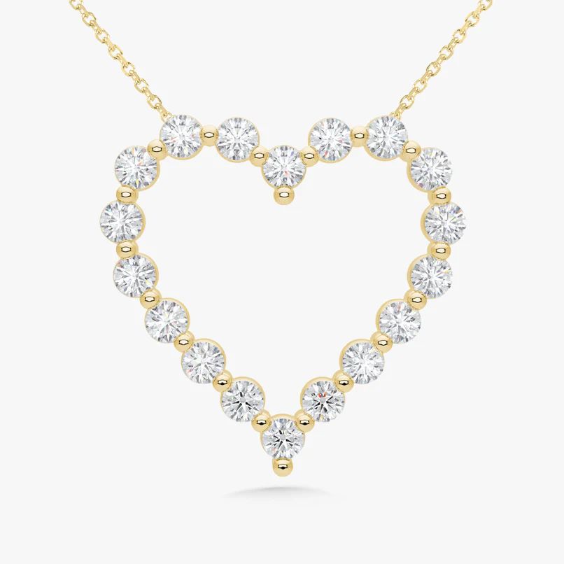 Midi Charlie Cloud® Floating Diamond Heart Necklace 2.16 ctw | RW Fine Jewelry
