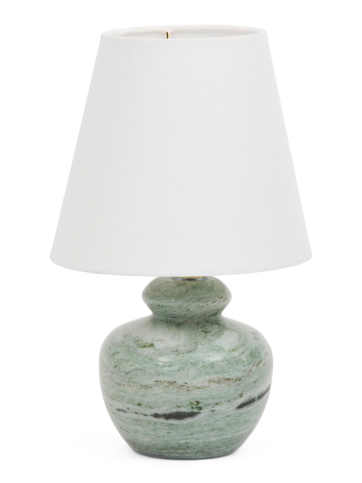 8x13 Solid Marble Table Rechargeable Lamp With Linen Shade | Furniture & Lighting | Marshalls | Marshalls