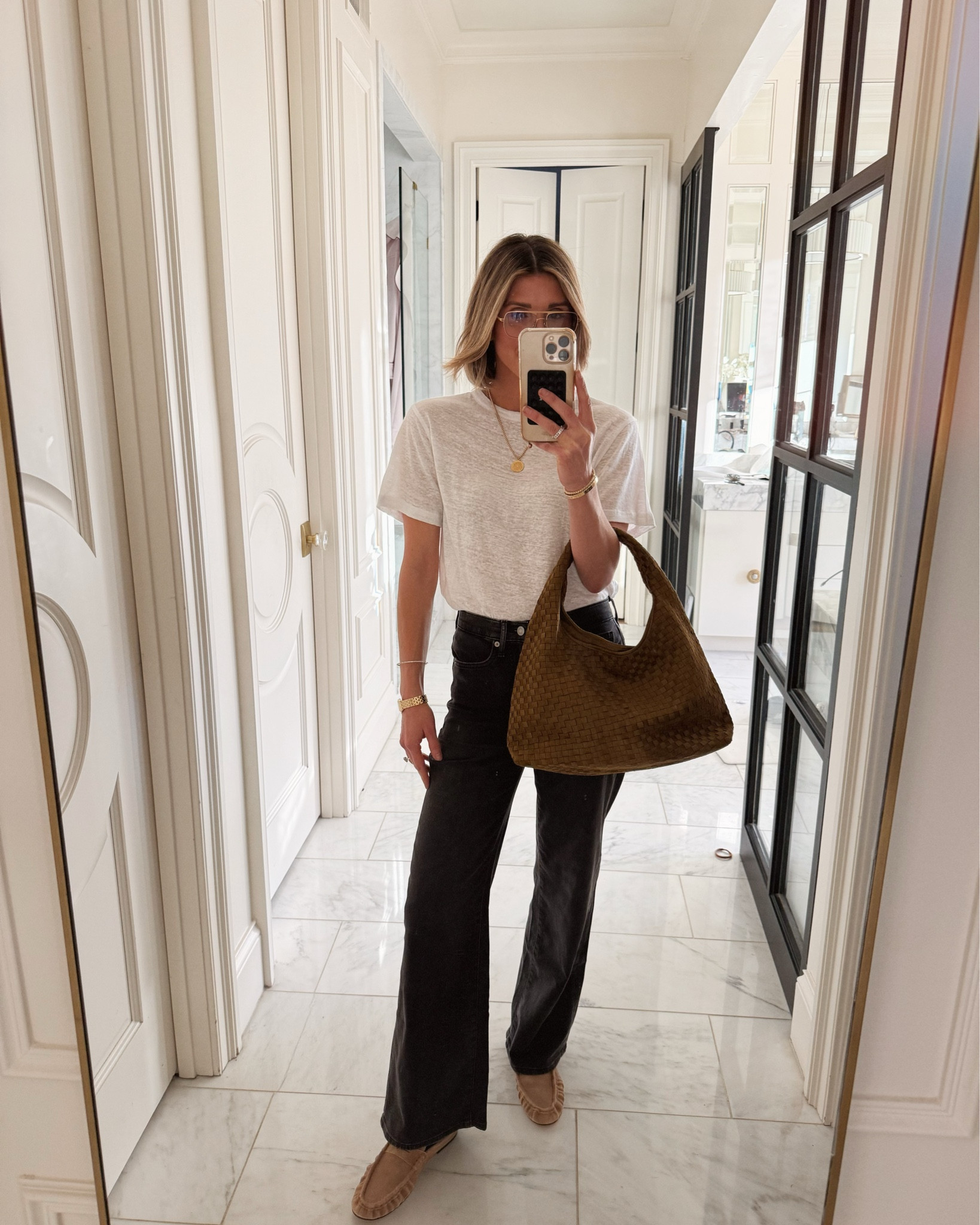 Favorite white t-shirt and sweatpants jeans

#LTKFindsUnder100 #LTKFindsUnder50