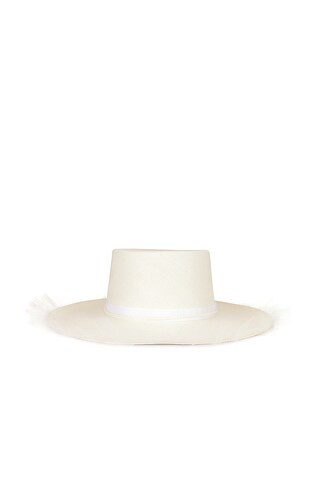 SENSI STUDIO Cordovan Hat Ruffle im White & Cream from Revolve.com | Revolve Clothing (Global)