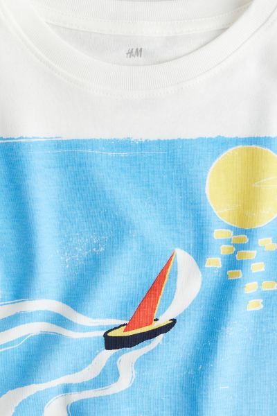 Printed T-shirt - White/Port Vauban - Kids | H&M US | H&M (US + CA)