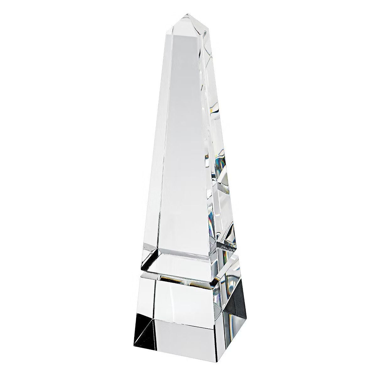 HomeRoots 11" Clear Crystal Obelisk Statue | Target