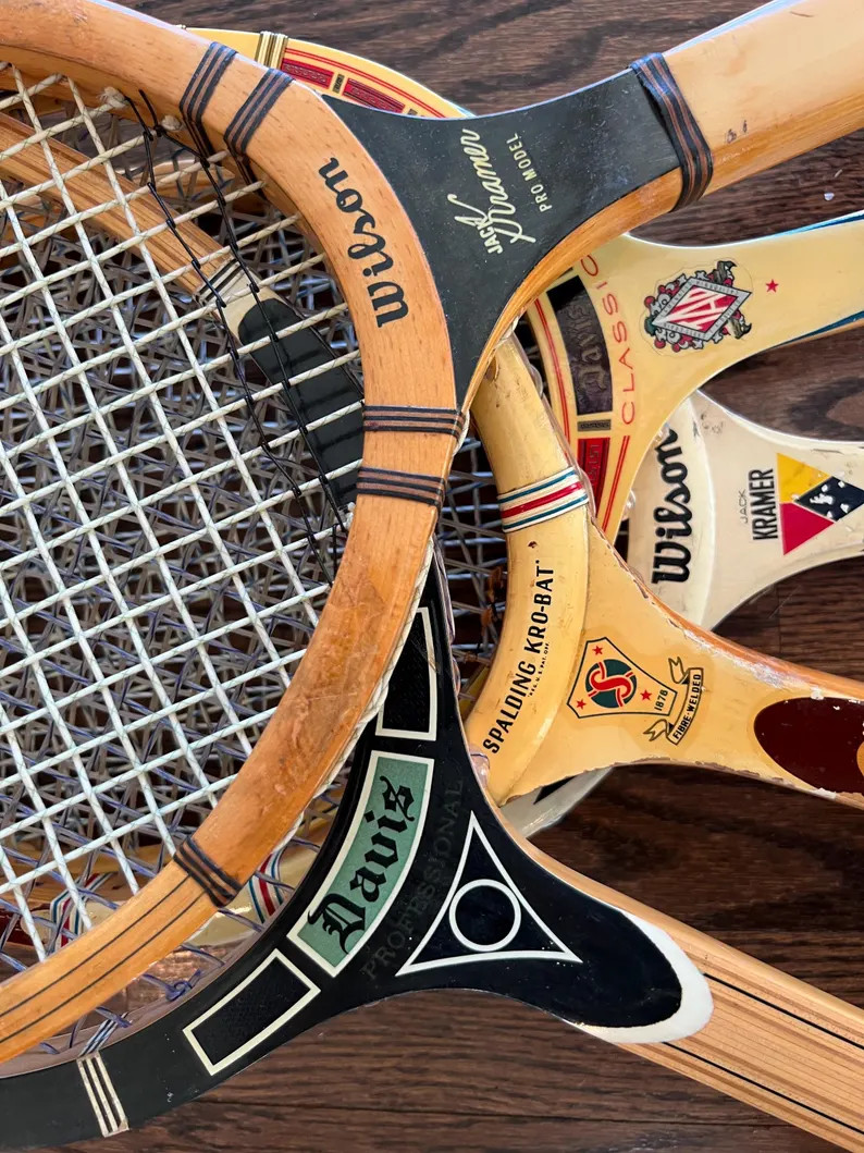 Vintage Wood Tennis Racquets, Spaulding, Davis, Wilson, Wooden Tennis Rackets, Sports, Vintage La... | Etsy (US)