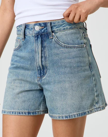 High Rise A Line Denim Short | Glassons (Australia)